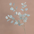 Tige d'Eucalyptus Artificiel Populus 85cm, Feuillage d'Automne au Toucher Réel, Grande Branche pour Vase, Décoration Maison, Mariage Champêtre
