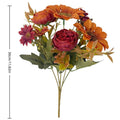 Bouquet Artificiel Tournesol & Pivoine, 30 cm, Tons d'Automne, Décoration Maison, Mariage, Ambiance Champêtre Chic