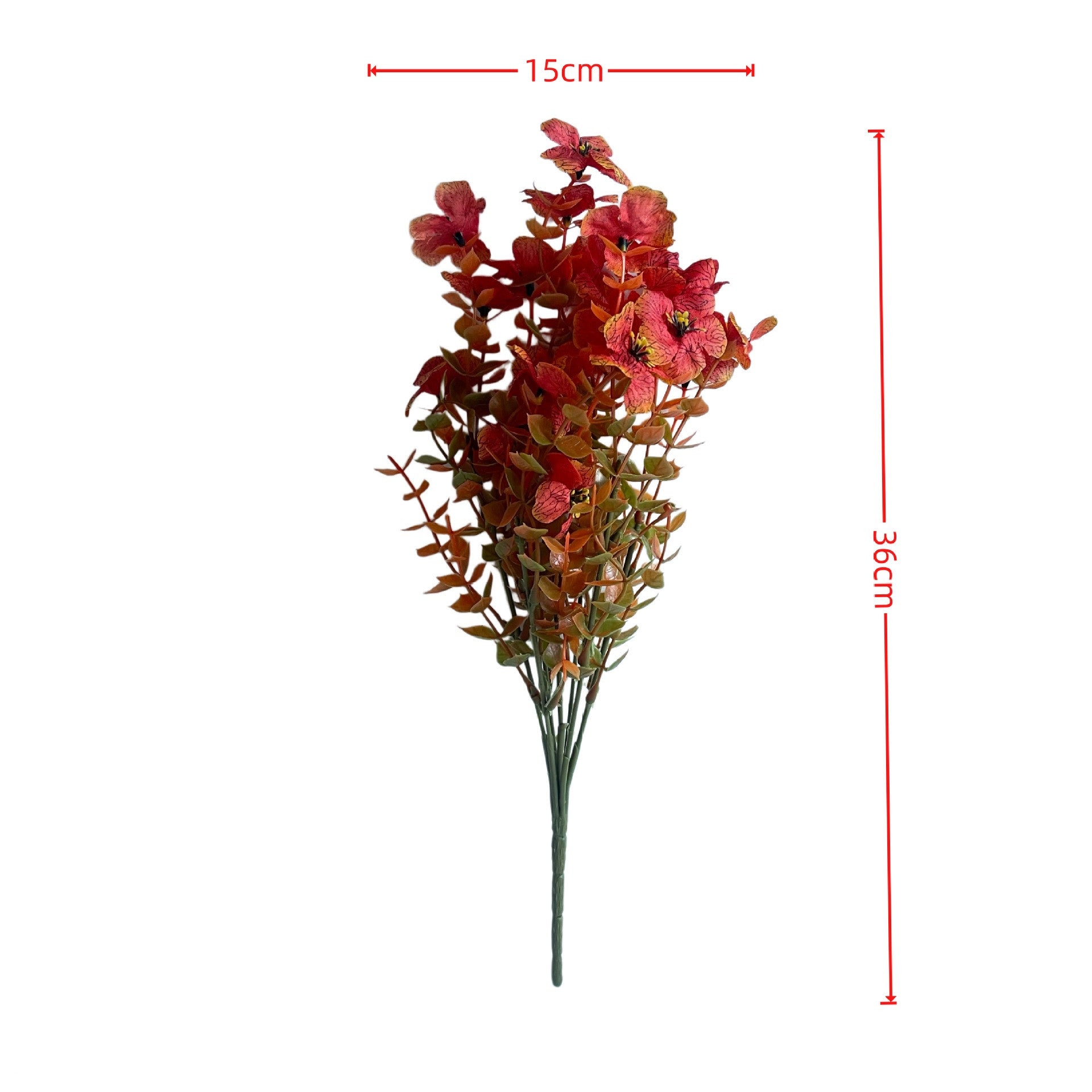 Lot de 2 Bouquets Artificiels Eucalyptus et Violettes, 36cm, Fleurs d'Automne au Charme Rétro, pour Vase, Déco Maison, Mariage Champêtre