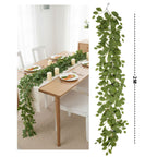 Guirlande Feuillage Magnolia d'Automne, 200cm, Liane Artificielle au Rendu Naturel, Décoration Murale, Chemin de Table Mariage, Esprit Rétro Champêtre