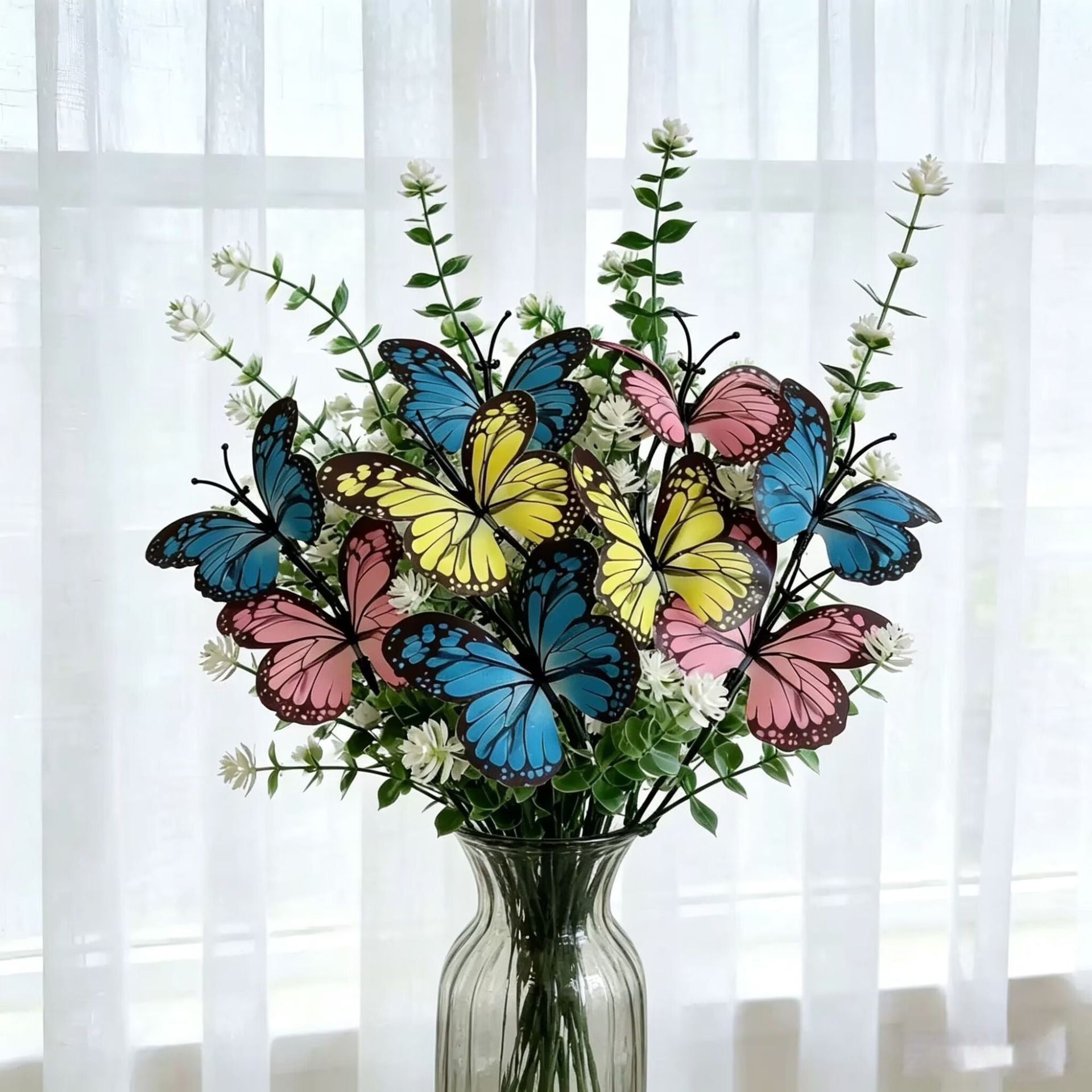 Orchidées Artificielles Phalaenopsis, Lot de 10 Tiges 30cm, Toucher Réel, pour Vase, Déco Maison, Mariage Champêtre, Élégance Française