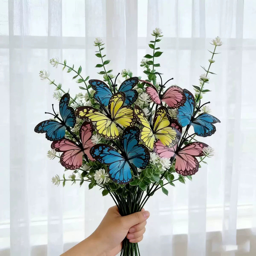 Orchidées Artificielles Phalaenopsis, Lot de 10 Tiges 30cm, Toucher Réel, pour Vase, Déco Maison, Mariage Champêtre, Élégance Française