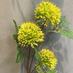 Fleurs d'Ail Artificielles (Allium), Tige Haute 67cm avec 3 Têtes, Décoration Champêtre Chic pour Vase, Maison, Mariage, Ambiance Sud de la France