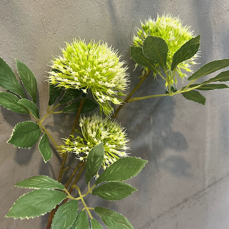 Fleurs d'Ail Artificielles (Allium), Tige Haute 67cm avec 3 Têtes, Décoration Champêtre Chic pour Vase, Maison, Mariage, Ambiance Sud de la France