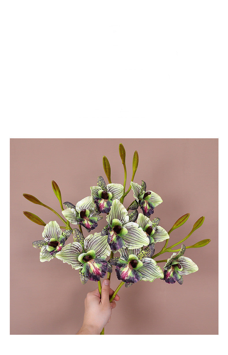Orchidée Phalaenopsis Artificielle 52 cm, 3 Fleurs au Toucher Réel, Qualité Supérieure pour Mariage, Décoration d'Intérieur, Ambiance Champêtre et Rétro