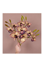 Orchidée Phalaenopsis Artificielle 52 cm, 3 Fleurs au Toucher Réel, Qualité Supérieure pour Mariage, Décoration d'Intérieur, Ambiance Champêtre et Rétro