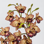 Orchidée Phalaenopsis Artificielle 52 cm, 3 Fleurs au Toucher Réel, Qualité Supérieure pour Mariage, Décoration d'Intérieur, Ambiance Champêtre et Rétro