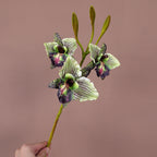 Orchidée Phalaenopsis Artificielle 52 cm, 3 Fleurs au Toucher Réel, Qualité Supérieure pour Mariage, Décoration d'Intérieur, Ambiance Champêtre et Rétro