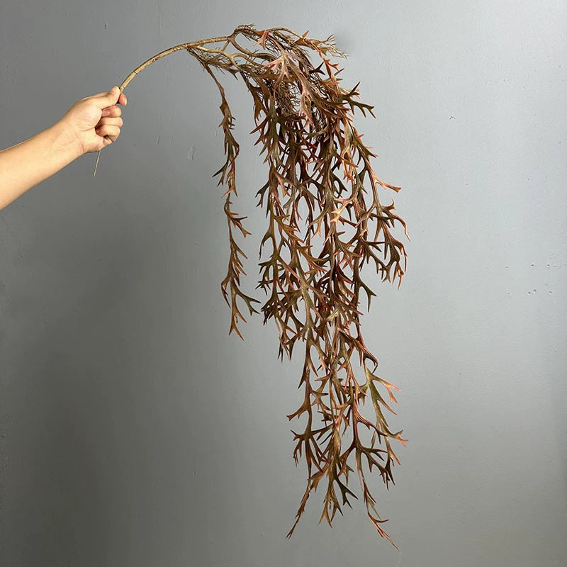 2 pièces, Plantes Suspendues en Fausses Fougères Antler, 120 cm, Décor Mural Élegant, Idéal pour Mariages, Terrasses, Cafés