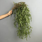 2 pièces, Plantes Suspendues en Fausses Fougères Antler, 120 cm, Décor Mural Élegant, Idéal pour Mariages, Terrasses, Cafés