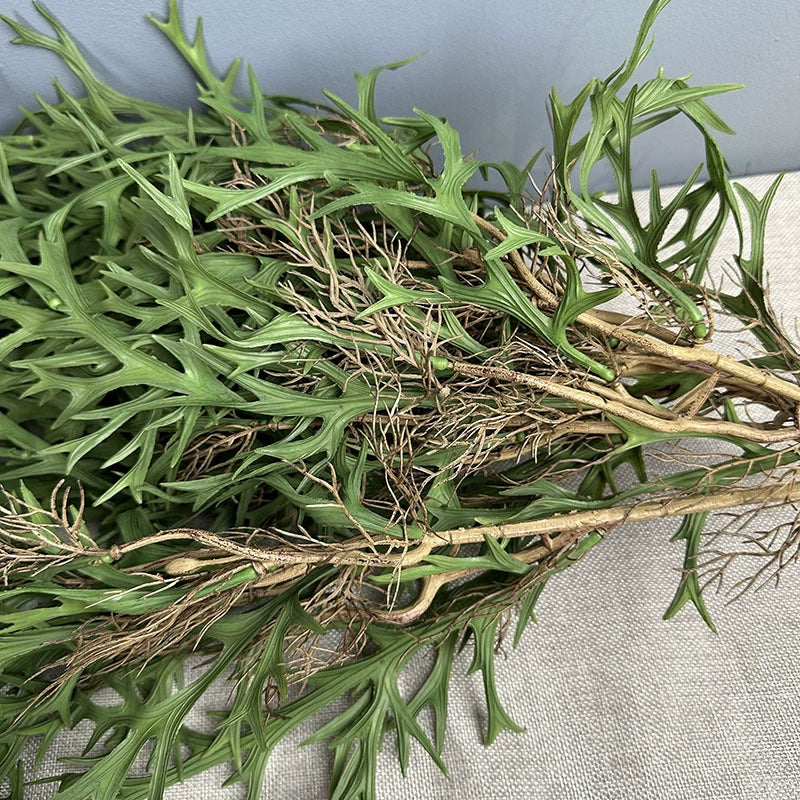 2 pièces, Plantes Suspendues en Fausses Fougères Antler, 120 cm, Décor Mural Élegant, Idéal pour Mariages, Terrasses, Cafés