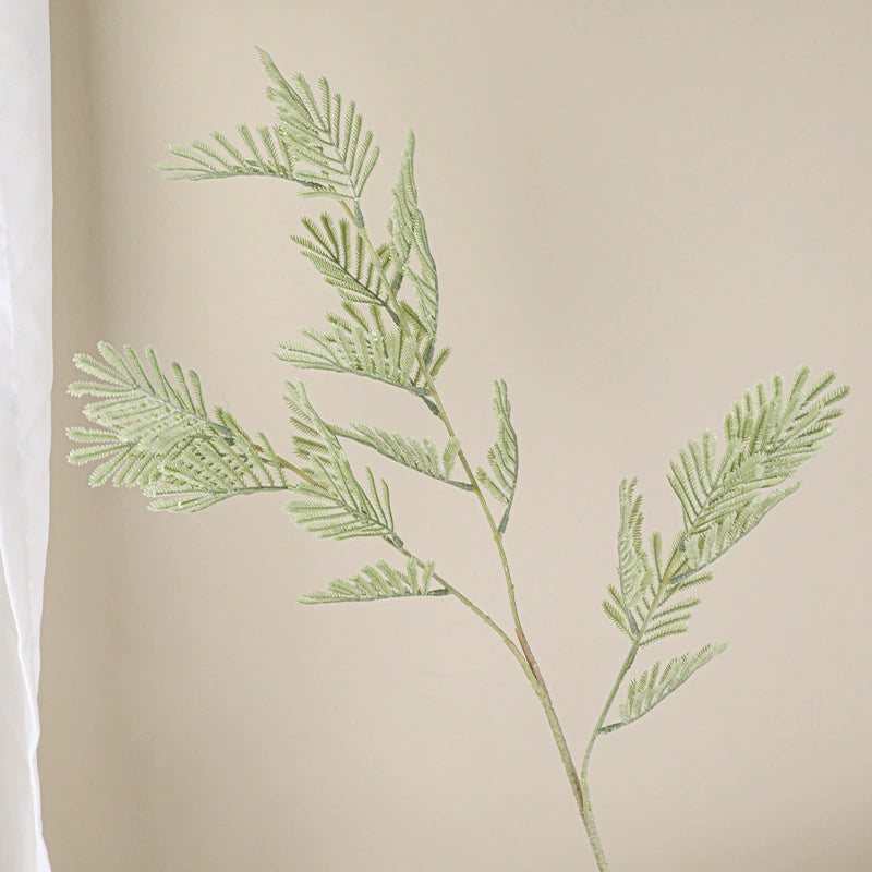 Plante artificielle Mimosa 75 cm, effet naturel, vert grisâtre, décoration intérieure, mariage, terrasse, café