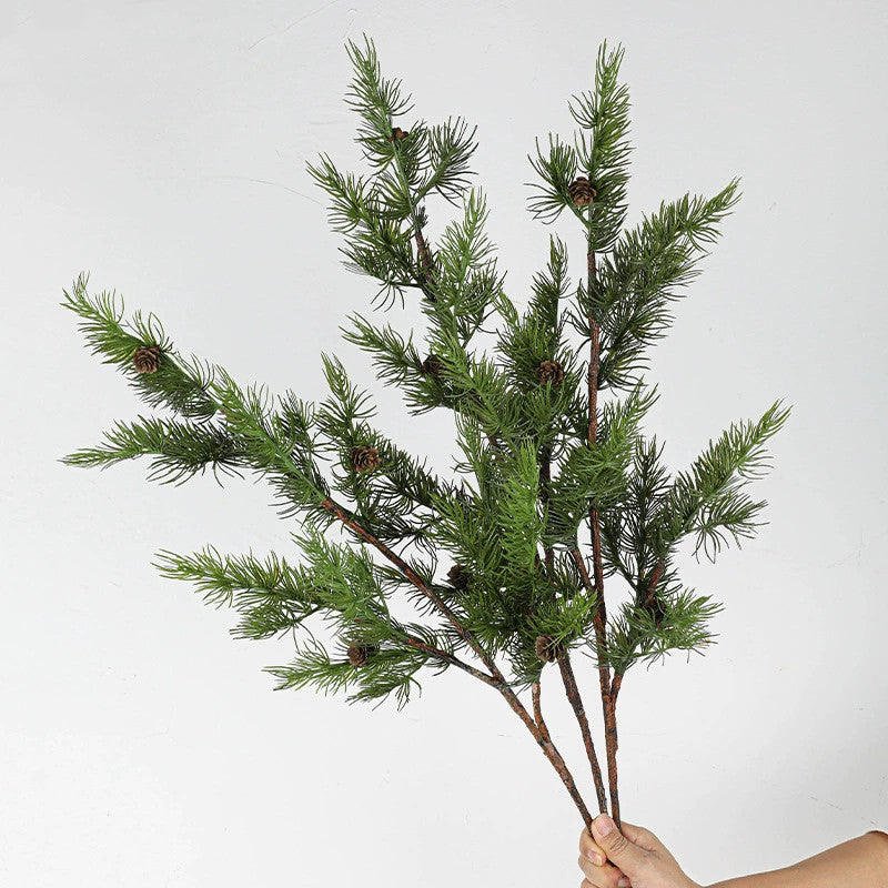Branche de Pin Artificielle avec Cônes, 93 cm, Décoration Élégante pour Mariage, Maison, Terrasse, Style Provençal