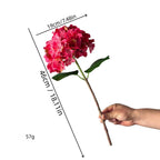 Fleurs artificielles Hortensia à grands pétales dégradés, 46 cm, violet profond, décoration intérieure, mariage, terrasse, cadeau