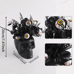 Plante Squelettique Halloween 20cm en Plastique, Décoration Gothique, Idéal pour Mariages, Fêtes et Décorations d'Intérieur