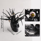 Plante Squelettique Halloween 20cm en Plastique, Décoration Gothique, Idéal pour Mariages, Fêtes et Décorations d'Intérieur