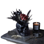 Plante Squelettique Halloween 20cm en Plastique, Décoration Gothique, Idéal pour Mariages, Fêtes et Décorations d'Intérieur