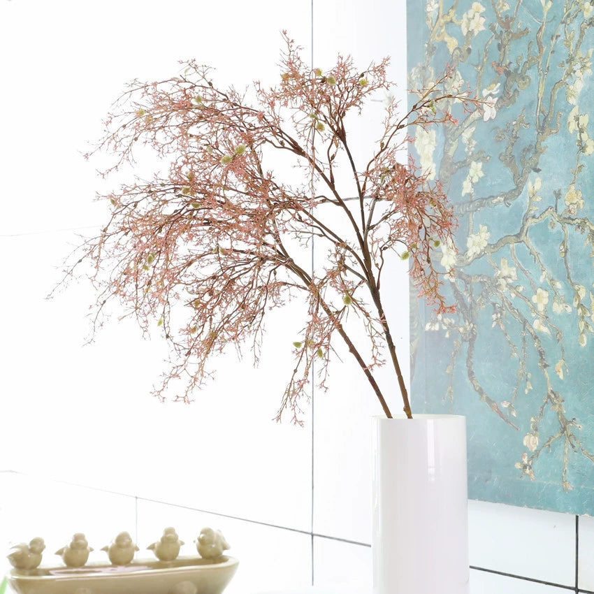 Plante Artificielle Étoile d'Hiver, Branche de Pin Brumeux 90cm, Décoration Naturelle pour Mariage, Maison, Boutique, Cimetière, 5 Couleurs Disponibles