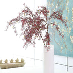 Plante Artificielle Étoile d'Hiver, Branche de Pin Brumeux 90cm, Décoration Naturelle pour Mariage, Maison, Boutique, Cimetière, 5 Couleurs Disponibles