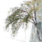 Plante Artificielle Étoile d'Hiver, Branche de Pin Brumeux 90cm, Décoration Naturelle pour Mariage, Maison, Boutique, Cimetière, 5 Couleurs Disponibles