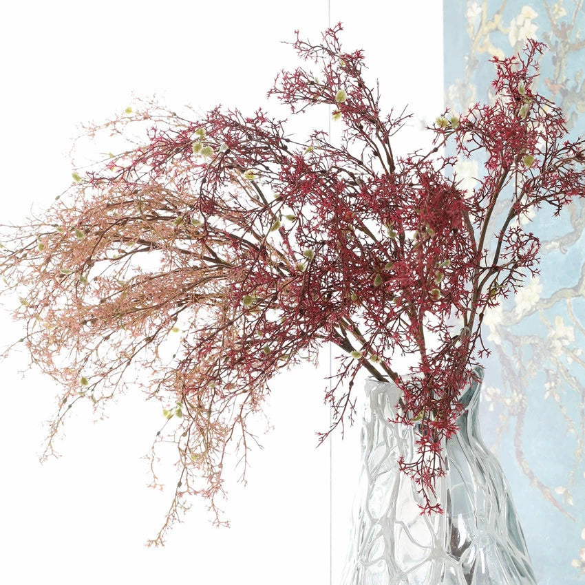 Plante Artificielle Étoile d'Hiver, Branche de Pin Brumeux 90cm, Décoration Naturelle pour Mariage, Maison, Boutique, Cimetière, 5 Couleurs Disponibles