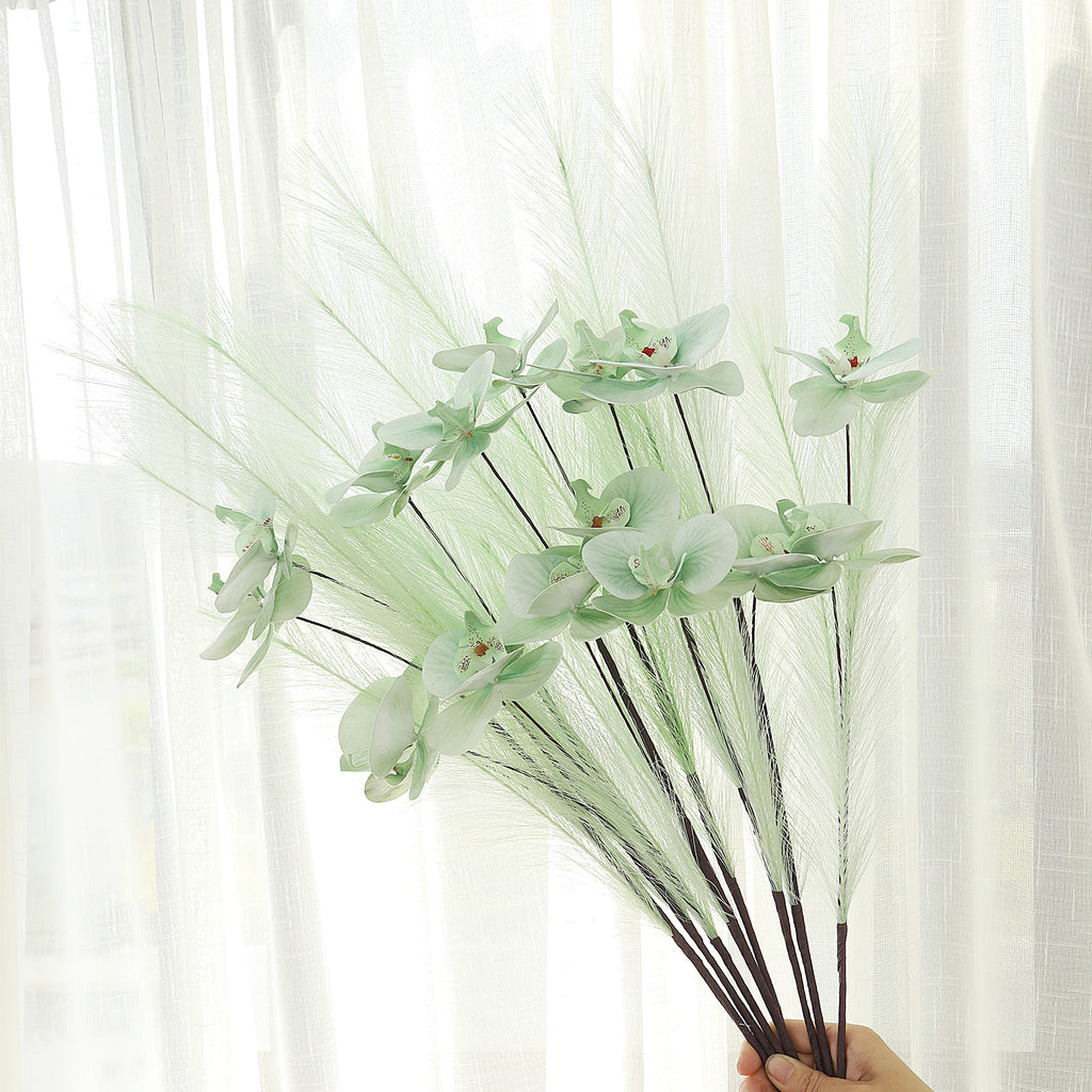Fleurs artificielles Orchidée Phalaenopsis en soie, 72 cm, décor élégant pour vases, maison, mariage, café, style rétro français