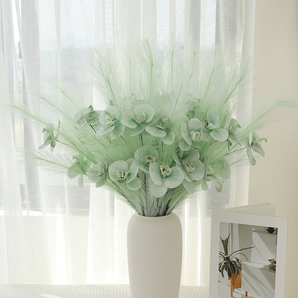 Fleurs artificielles Orchidée Phalaenopsis en soie, 72 cm, décor élégant pour vases, maison, mariage, café, style rétro français