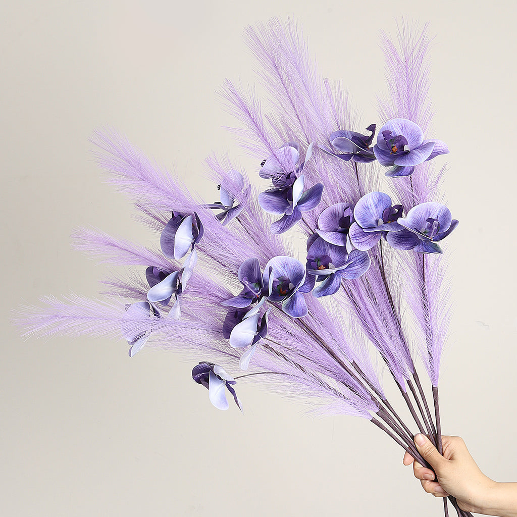Fleurs artificielles Orchidée Phalaenopsis en soie, 72 cm, décor élégant pour vases, maison, mariage, café, style rétro français