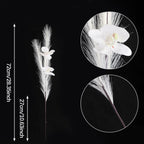 Fleurs artificielles Orchidée Phalaenopsis en soie, 72 cm, décor élégant pour vases, maison, mariage, café, style rétro français
