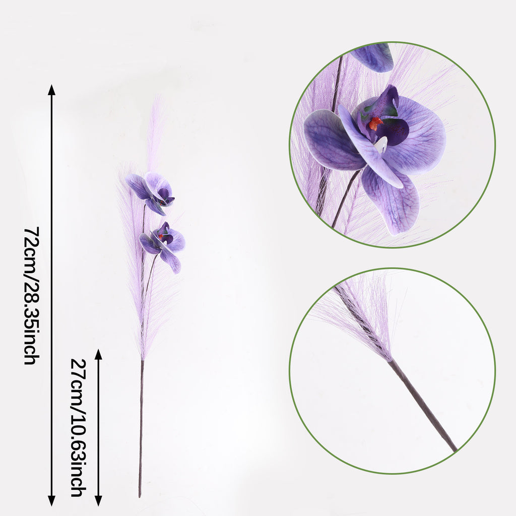 Fleurs artificielles Orchidée Phalaenopsis en soie, 72 cm, décor élégant pour vases, maison, mariage, café, style rétro français