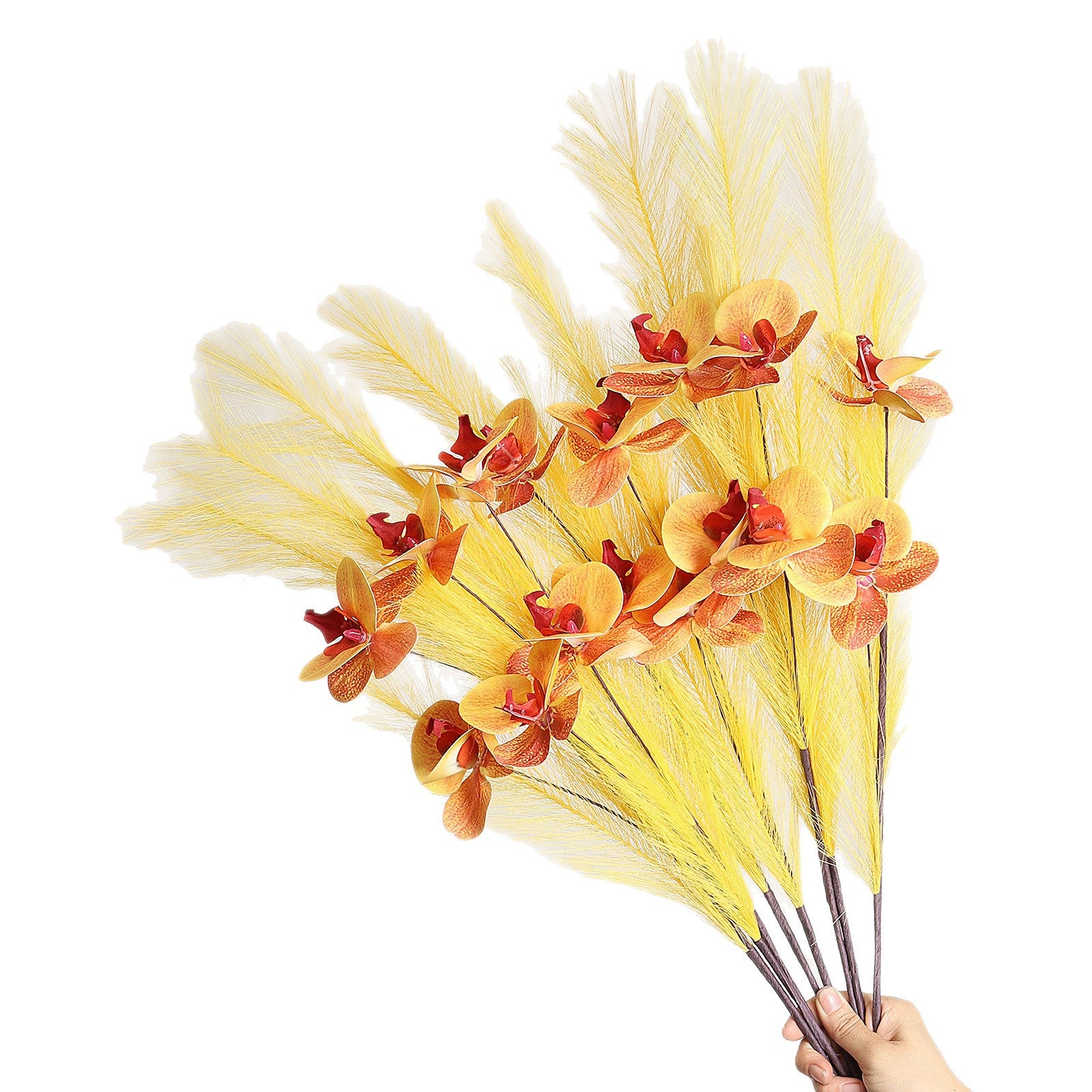 Fleurs artificielles Orchidée Phalaenopsis en soie, 72 cm, décor élégant pour vases, maison, mariage, café, style rétro français
