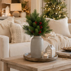 Branche de Pin Artificielle de Noël, 73 cm, en Plastique, Décoration de Maison, Fête, Mariage, Ambiance Élégante