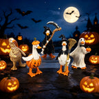 Décoration Halloween Canard Momie Citrouille Sorcière Fantôme, Résine, 15 cm, Intérieur Extérieur, Mariage, Boutique, Cimetière