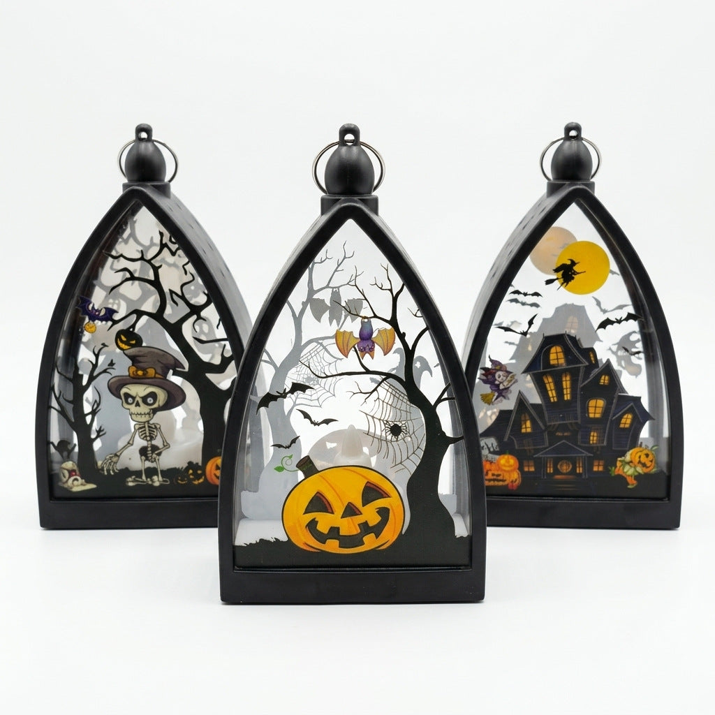 Décoration d'Halloween Mini Citrouille Fantôme Maison Hantée, 16 cm, Ambiance Mystérieuse, Décoration Intérieure Extérieure, Cadeau Festif