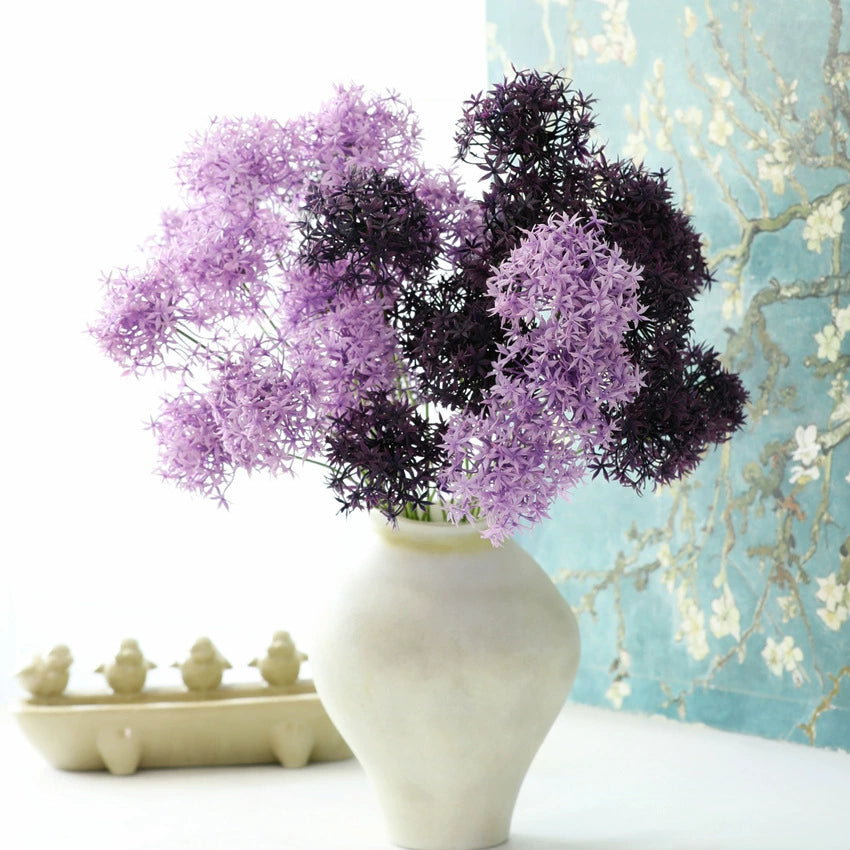 Fleurs Artificielles Hortensia Violet, 62 cm, Plastique, Décoration Intérieur Extérieur, Mariage, Jardin, Boutique