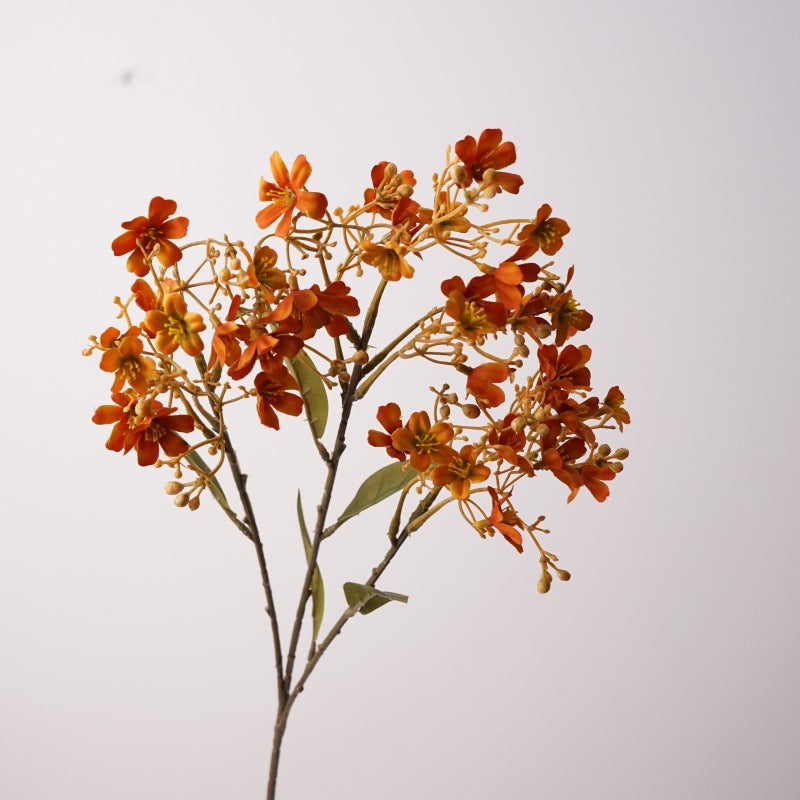 Fleur de Chimonanthe Artificielle 60cm, Branche Unique, Décoration Florale Réaliste, Ambiance Champêtre, Mariage, Décor d'Intérieur, Cadeau