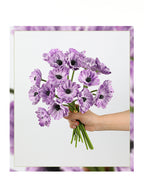 Fleurs Artificielles Coquelicot PU 6 Têtes, 30cm, Décoration Élégante pour Mariage, Maison, Boutique, Cimetière, Style Champêtre Provençal