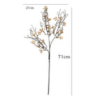 Branche de Fruit Séchée Artificielle 71cm, Faux Fruit de Vigne Rétro, Décoration Murale pour Mariage, Maison, Boutique, Cimetière