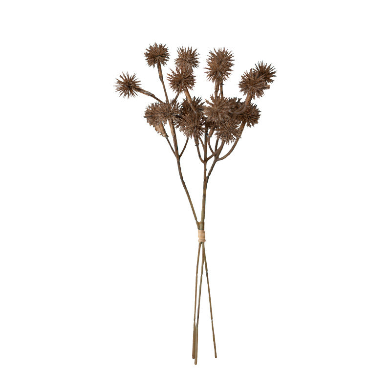 Bouquet de Châtaignes Sauvages Rétro Automnal, 28 cm, Branches Artificielles en Plastique, Décoration de Table, Vitrine, Mariage, Cottagecore