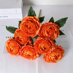 Bouquet de pivoines artificielles, 7 têtes, 49 cm, idéal pour mariages et décoration intérieure