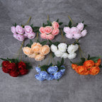 Bouquet de pivoines artificielles, 7 têtes, 49 cm, idéal pour mariages et décoration intérieure