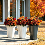 Chrysanthèmes en soie artificielle, bouquet de 8 tiges, 37 cm, idéal pour décoration de mariage et intérieur, 48 fleurs, sans vase