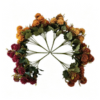 Chrysanthèmes en soie artificielle, bouquet de 8 tiges, 37 cm, idéal pour décoration de mariage et intérieur, 48 fleurs, sans vase