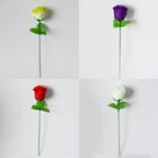 Fleurs artificielles roses paon, tige unique 33 cm, 12 pièces, décoration élégante pour mariage et événements
