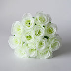 Fleurs artificielles roses paon, tige unique 33 cm, 12 pièces, décoration élégante pour mariage et événements