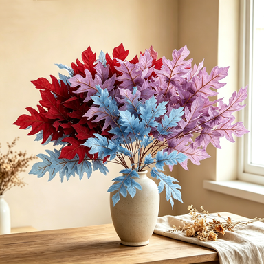 Bouquet de feuilles de chêne artificielles, 58 cm, décoration intérieure, mariage, événements, ambiance élégante