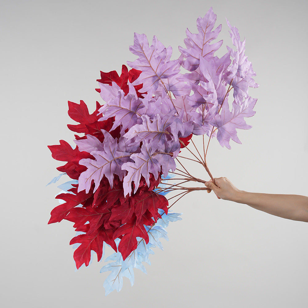 Bouquet de feuilles de chêne artificielles, 58 cm, décoration intérieure, mariage, événements, ambiance élégante
