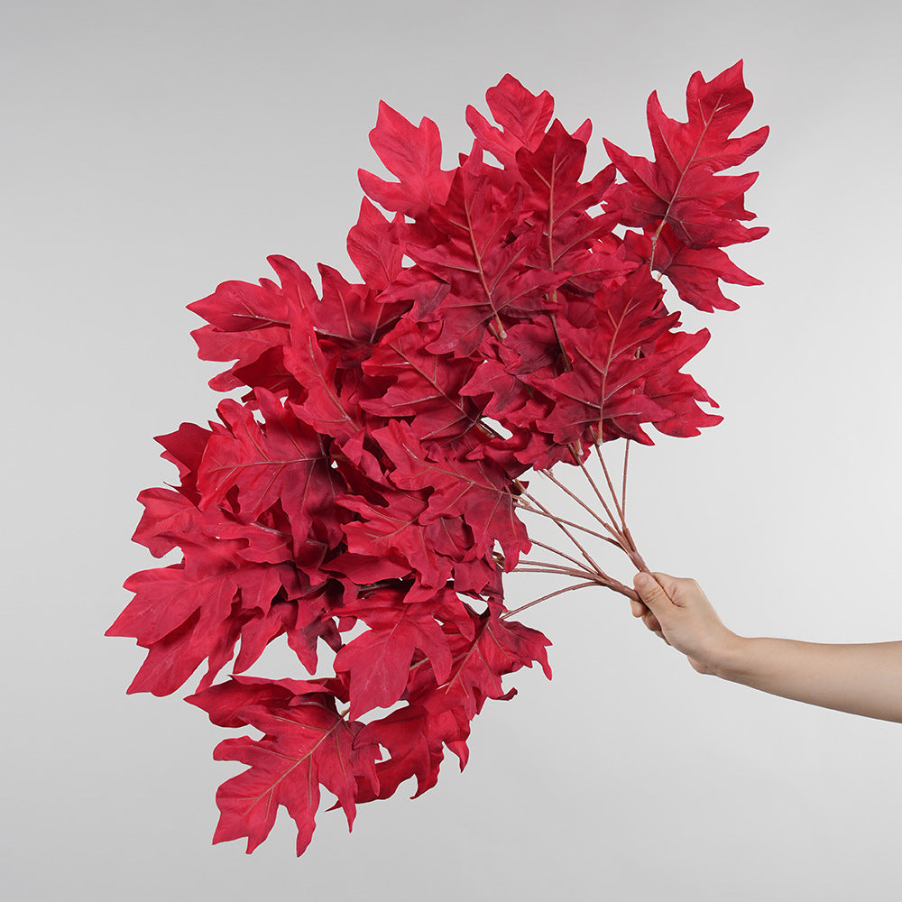 Bouquet de feuilles de chêne artificielles, 58 cm, décoration intérieure, mariage, événements, ambiance élégante