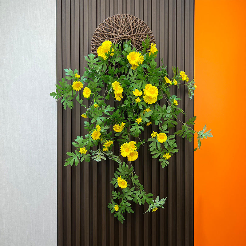 Plante Artificielle Murale, Guirlande de Marguerites Simulées, 80 cm, Décoration Intérieure Élégante, Style Provençal