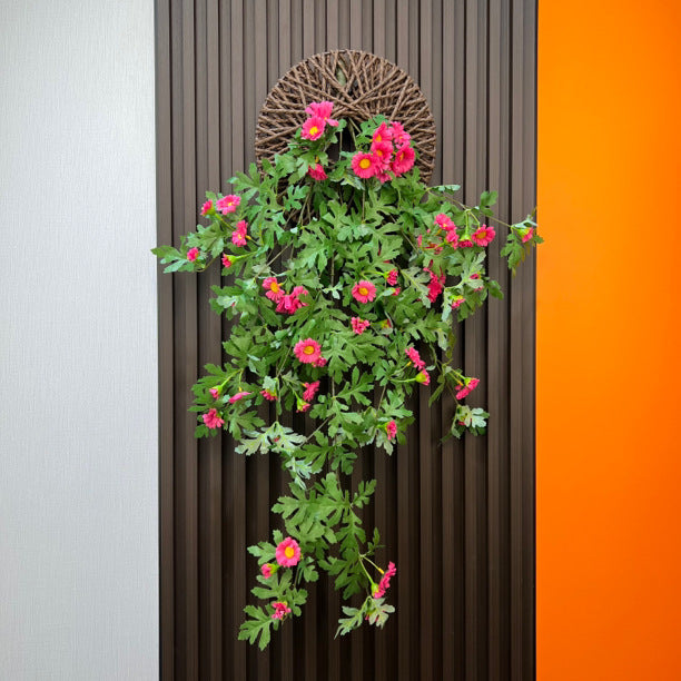 Plante Artificielle Murale, Guirlande de Marguerites Simulées, 80 cm, Décoration Intérieure Élégante, Style Provençal